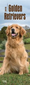 Golden Retrievers 2018 Slim Calendar